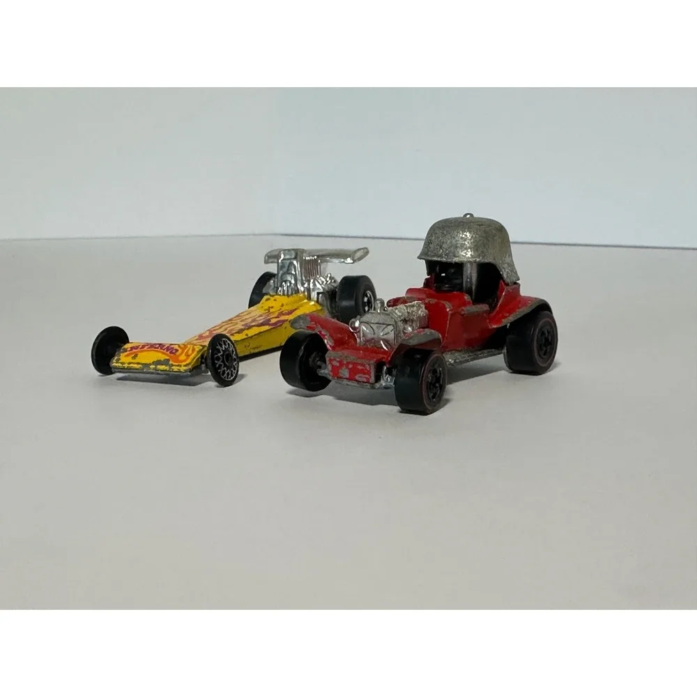 Vintage Hot Wheels Redline Lot Red Baron 1969 Inferno 1975 Turbo-Racer